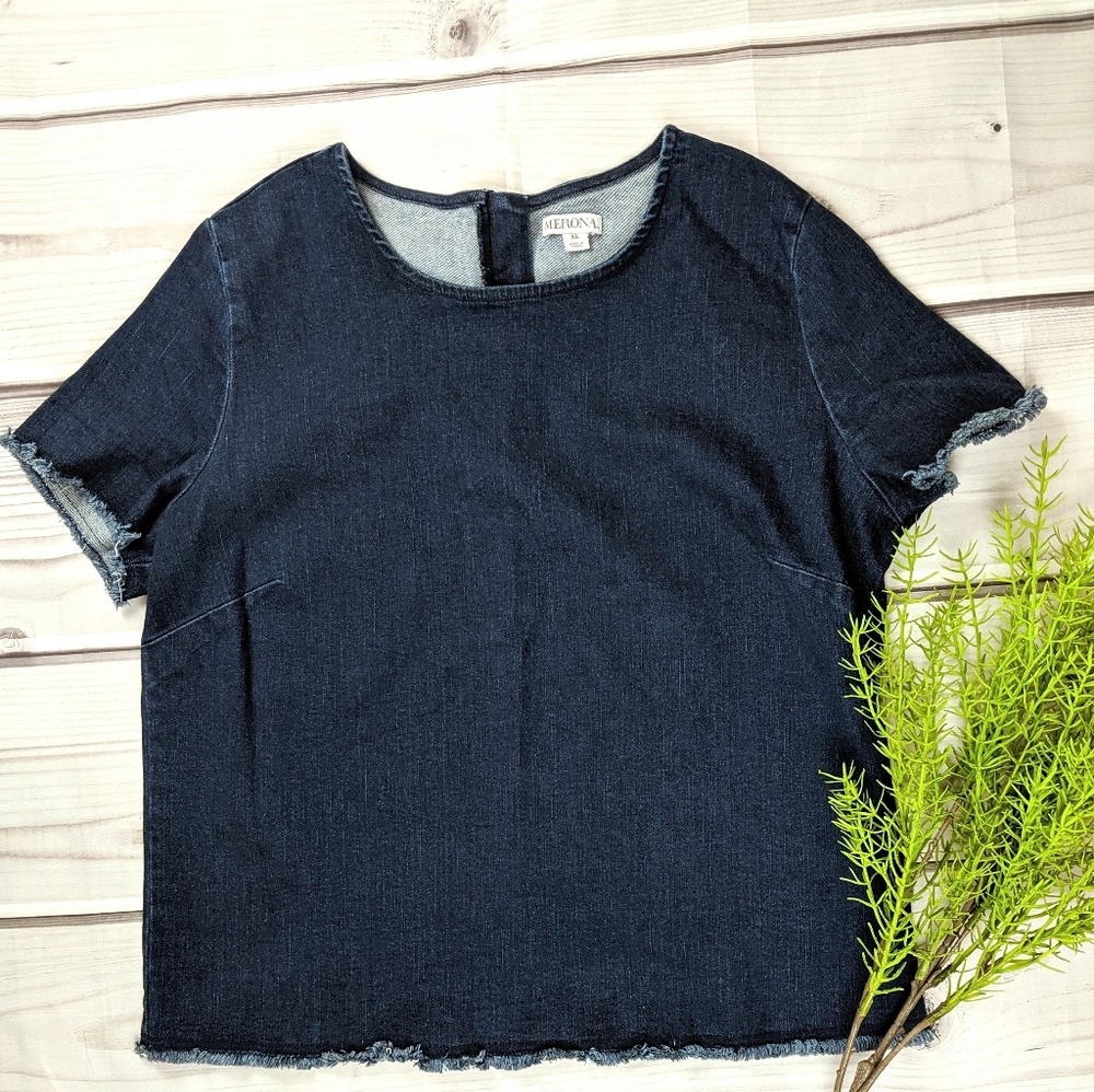 3/$15 Merona | Jean Scoop Neck Blouse